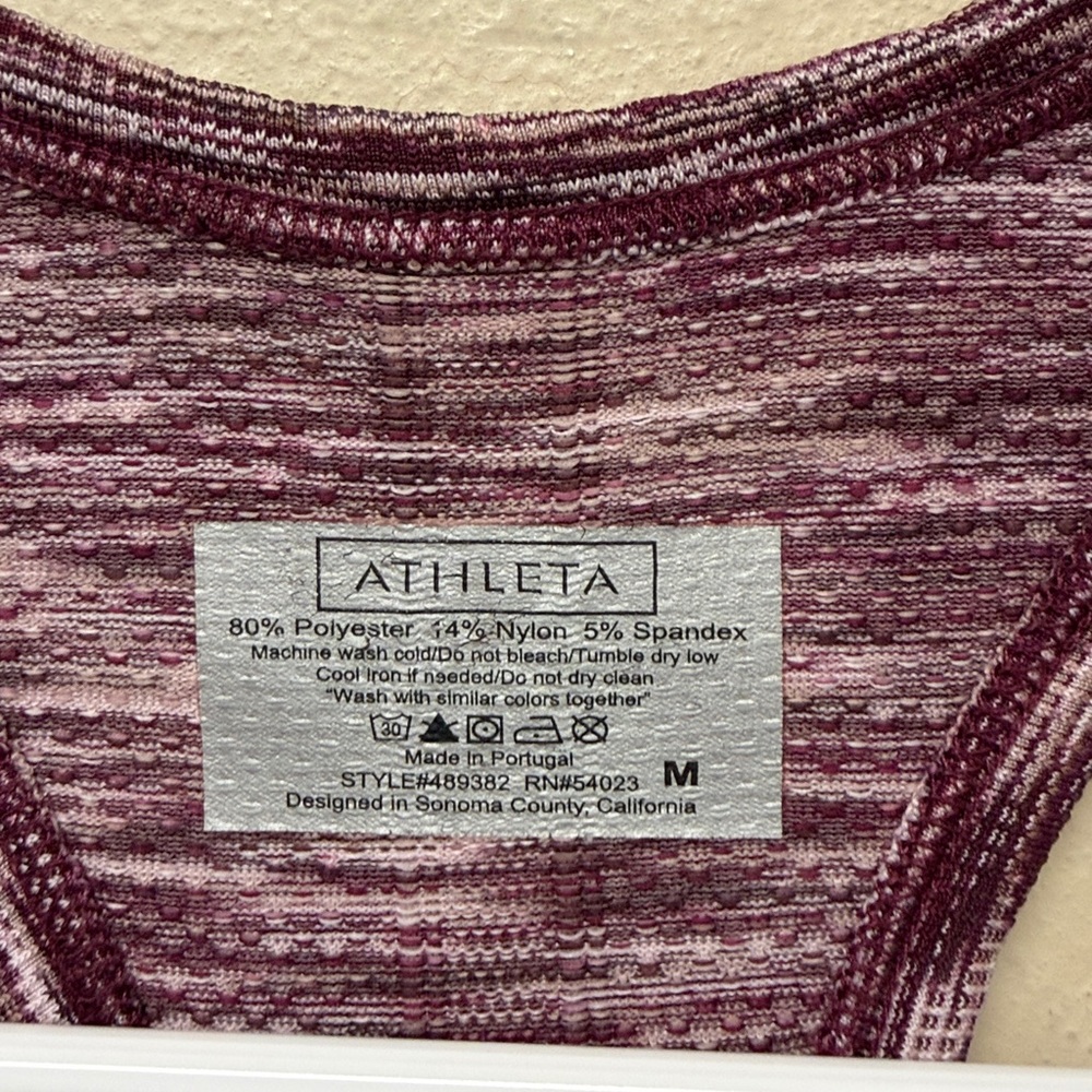 Athleta Fastest Track Ruched Racerback Tank SzM - Picture 4 of 6